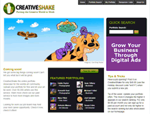 Tablet Screenshot of creativeshake.com